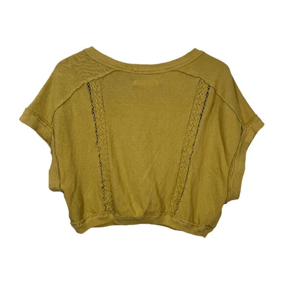 Free People We The Free Roxy Tee Small NWT New Golden Palm Boho Casual Top - Picture 4 of 7